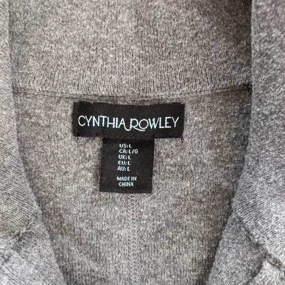 Cynthia Rowley Gray Sweater L - Picture 2 of 4